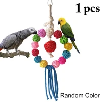 bird supplies birds cage toy hanging rattan ball swing toys interactive parrots chewing toy pet parakeet supplies accessories
