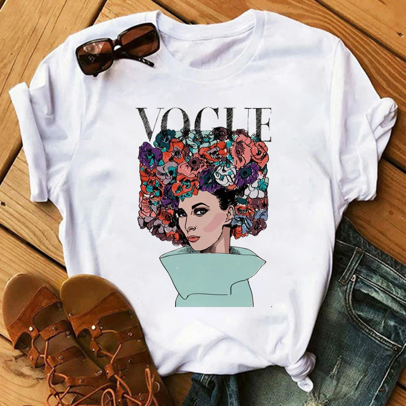 

Fashion Graphic Femme Tshirts Harajuku Ulzzang Print Female Tshirt Cartoon Funny Tops Tees