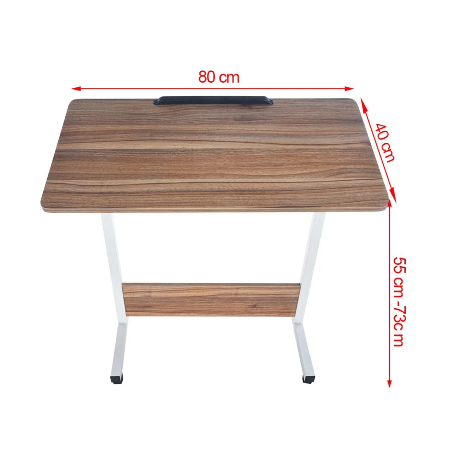 

Folding Computer Desk with Rollers Height Adjustable Notebook Standing Table Can Be Lifted PC Laptop Simple Writting Desk