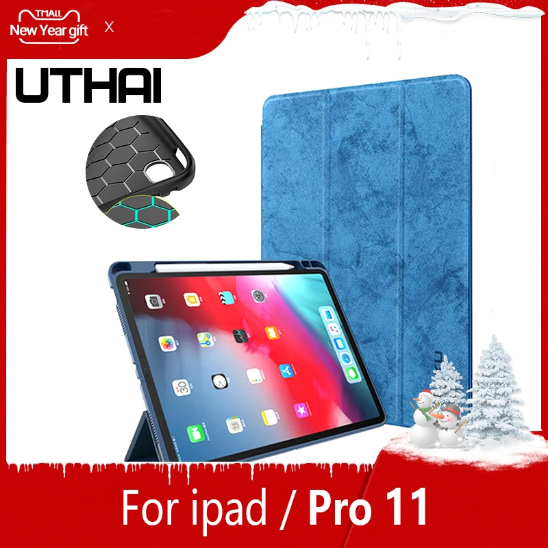 Утхай E006 для iPad чехол 2018 Pro 11 дюймовый Премиум искусственная кожа + ультра