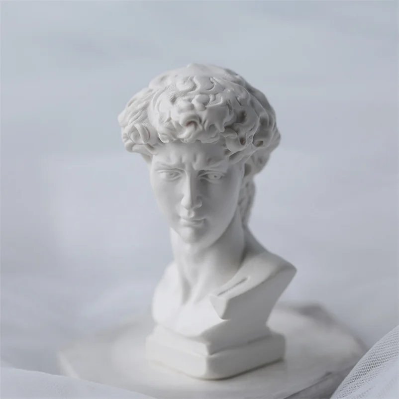 3D Silicone David Plaster Portrait Candle Mold Big Aromatherapy Candles DIY Non-stick human shape soap Material Molds | Дом и сад
