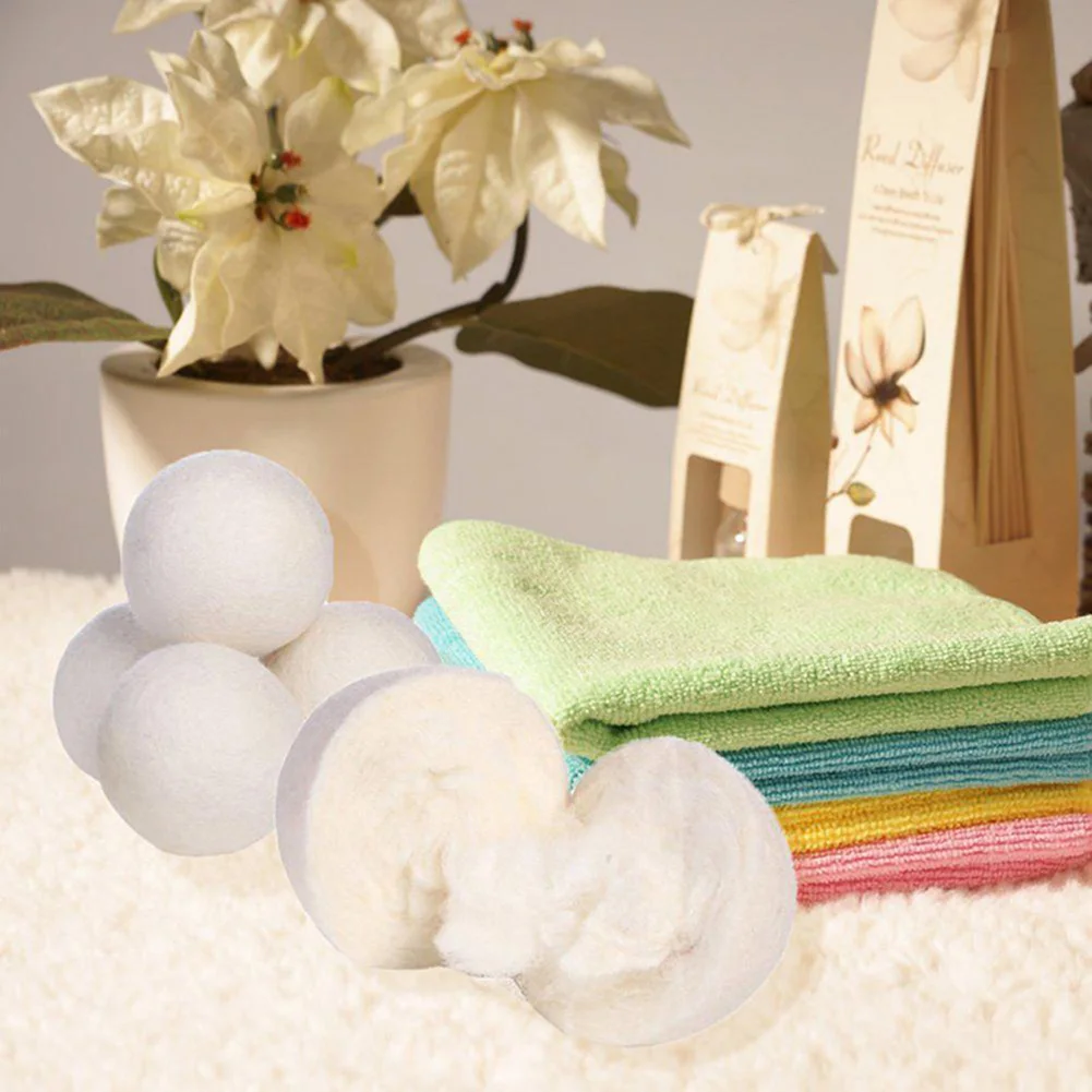 3 шт. 6 см Натуральные мягкие сушилки для белья, мягкие шарики, переиспользуемые шерстяные сушилки для стиральной машины, аксессуары для одежды.
