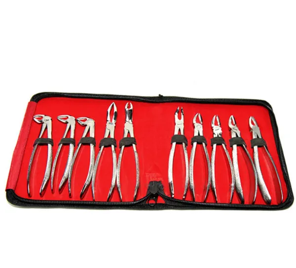 

Зубной Пинцет для взрослых, зубной пинцет, набор стоматологических инструментов из 10 шт., набор зубных пинцетов для взрослых, стоматологические инструменты