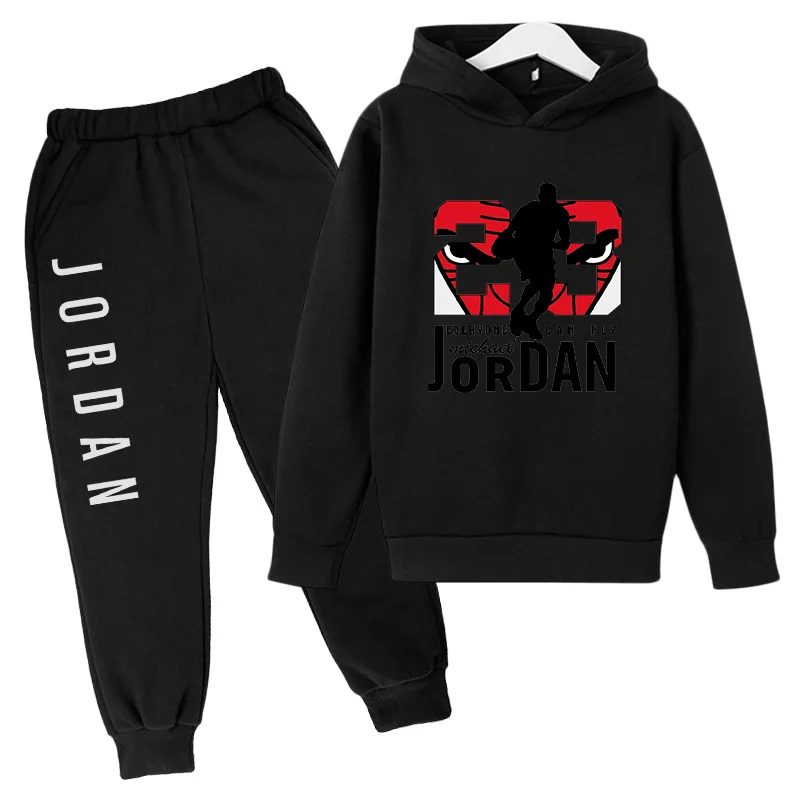 

Long-sleeved Trousers Suit casual hoodie + pants suit sportswear boys fashion Pulloverr sweater autumn girl 23 jogging Tracksuit