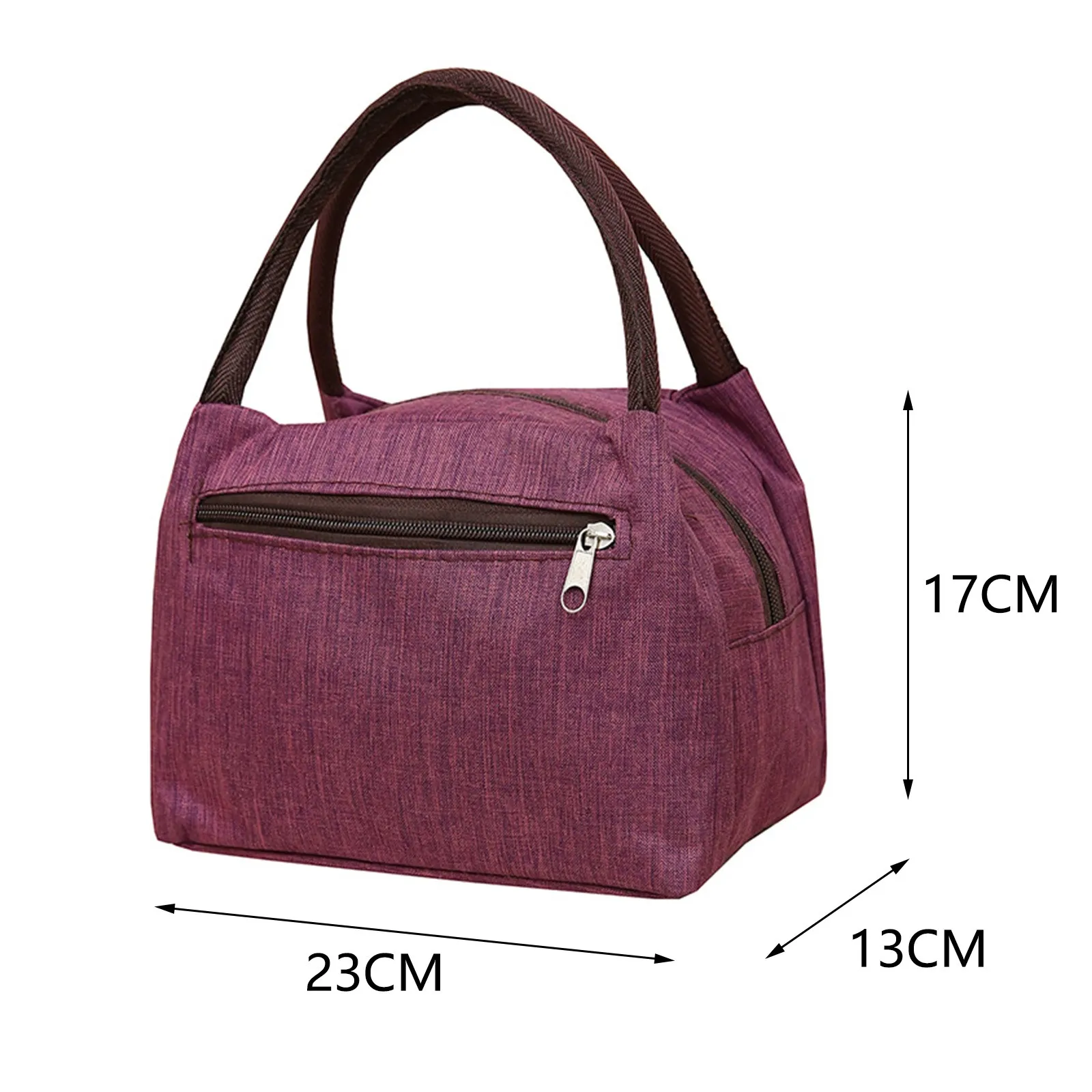 

Solid Color Portable Lunch Bag New Thermal Insulated Box Large Capacity Bento Bag Dinner Container School Food Storage Bags#P30