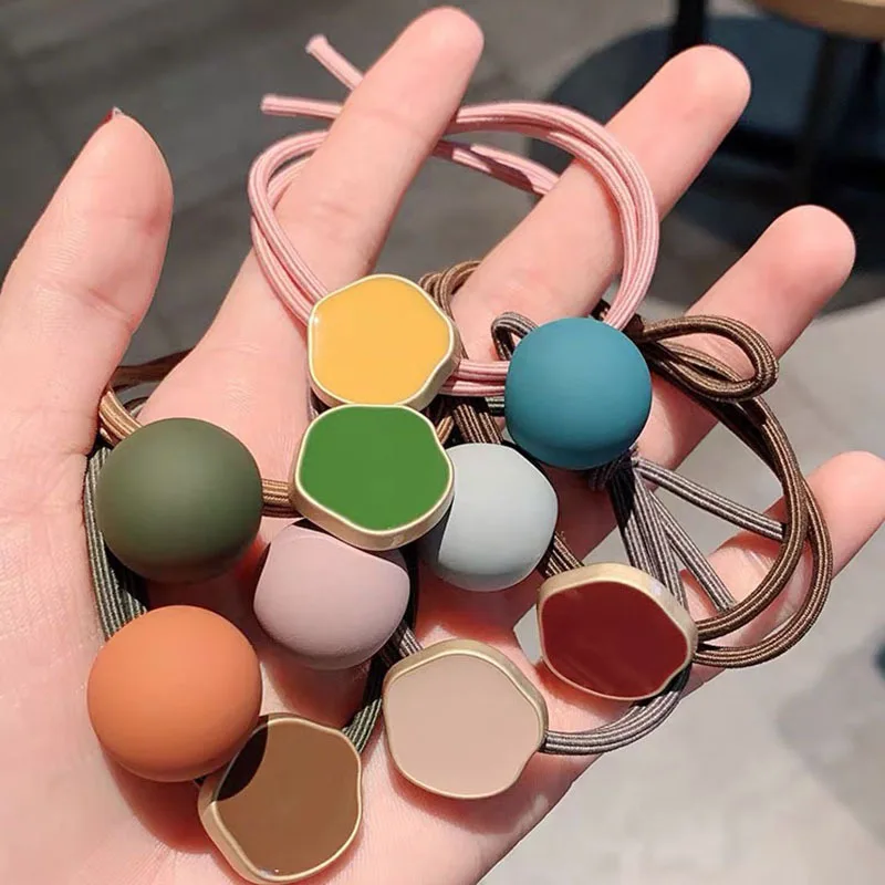 

Ties Rubber Band Hair Woman Scrunchies Ponytail Holders Ladies Hair Accessories Candy Elastic Hairband 2020 New Fashion