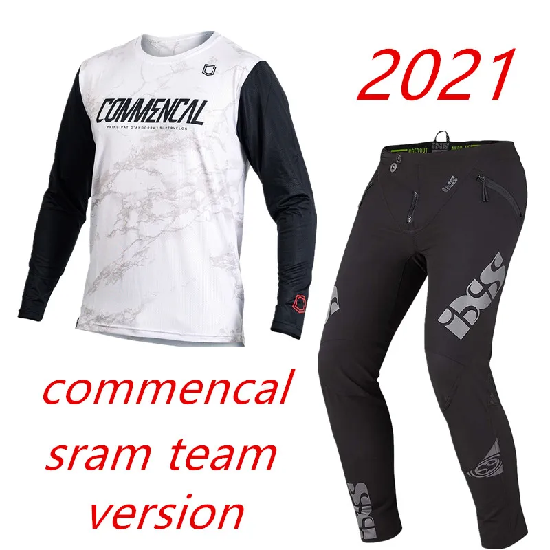 

2021 SRAM Stream Fox MTB Jersey And Pant ROCKSHOX Mountain Bike Jersey Set BMX Bicycle Gear Set Protection Cycling Clothing