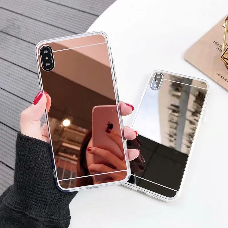 Fusicase for OPPO A5 2020 Case Makeup Mirror Girls Women CPH1931 Clear TPU Luxury Fashion |