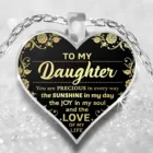 Ожерелье с подвеской в форме сердца для моей дочери Очаровательная цепочка для моей дочери моей жены женщин Девушек Ювелирные изделия Подарки Для Семьи
