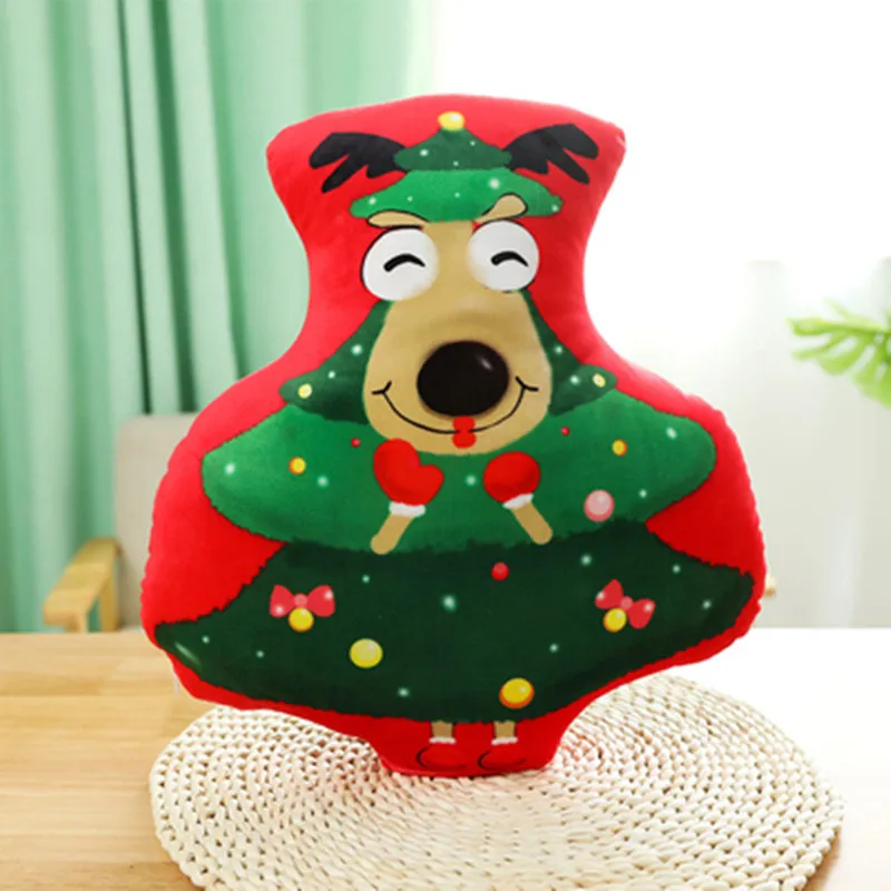 40 см рождественские украшения милая Подушка Санта лось маленький снеговик