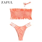 ZAFUL комплект бикини с оборками, Плетеный бандо