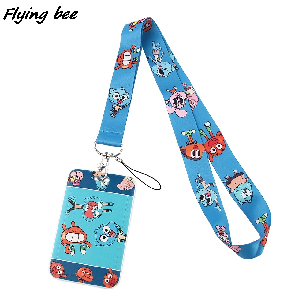 

Flyingbee X1603 мультфильм дружбы синий шнурок для кредитных карт ID держатель мешка для активной деятельности, Студенческая, для путешествий, Бан Бизнес для карт из искусственной кожи, значок, подарок