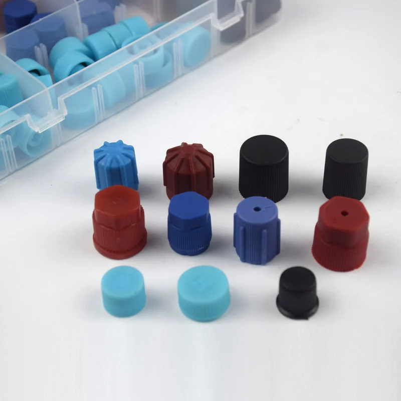 77pcs A/C R134a R12 Air Conditioning Valve Core Cap Service Port Fitting Seat for Bmw VW Benz Jetta Buick Car Auto AC pipe - купить по