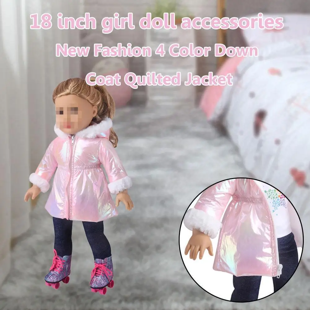 

18 Inch New Fashion Dolls Down Coat Padded Jacket Girl Color Accessories Can Cloth 4 Choose Doll C2L5