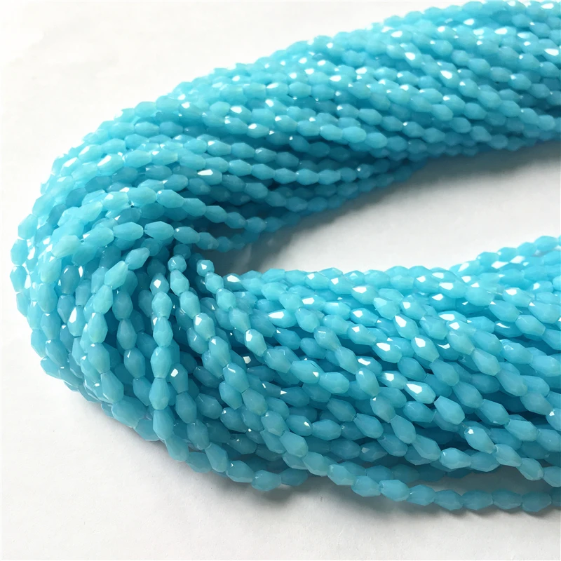 

1 strand 100pcs 3x5 seed beads crystal beads glass faceted beads for jewelry making