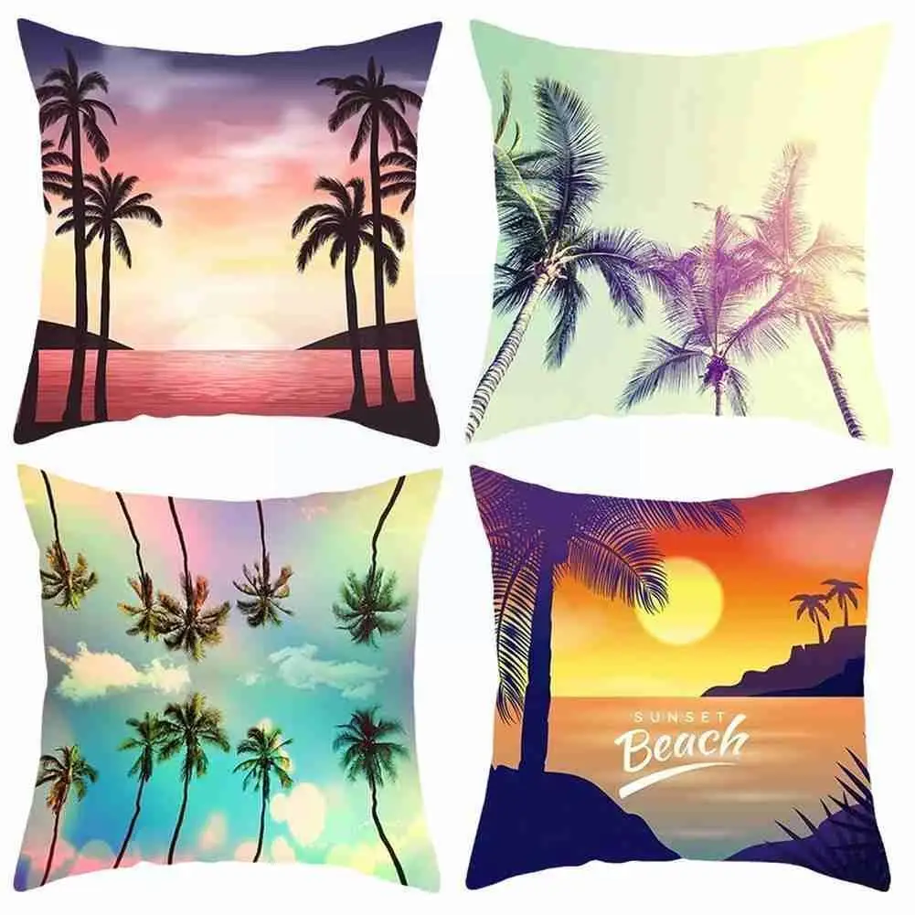 

Seaside Beach And Coconut Tree Landscape Pillow Covers Pillow For Bed Decorative Decorative Room Cover Cushion Cover Pillow X3W9
