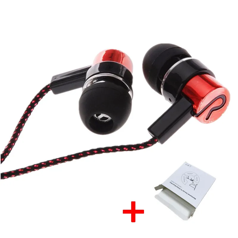 red with m box Mambaman LR спортивные наушники без микрофона 3,5 мм, стерео наушники-вкладыши, гарнитура для компьютера, сотового телефона, MP3 музыки, D30 Jan12 - Цвет: red with m box