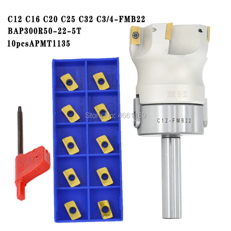 Прямая ручка C12 C16 C20 C25 C3/4 FMB22 фрезерная + BAP300R 50 63 22 5T 6T Фрезерные фрезы