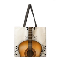new style literary guitar printing handbag shoulder bag lady large handbag lady leisure leisure shopping handbag outdoor