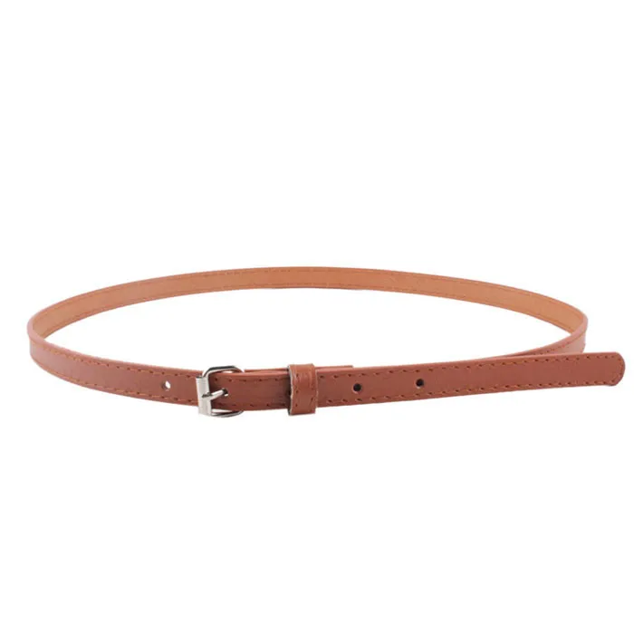 

Belts For Women Pasek Damski Metal Buckle PU Leather Slim Belt Casual Accessories 100CM*1.35CM 40*