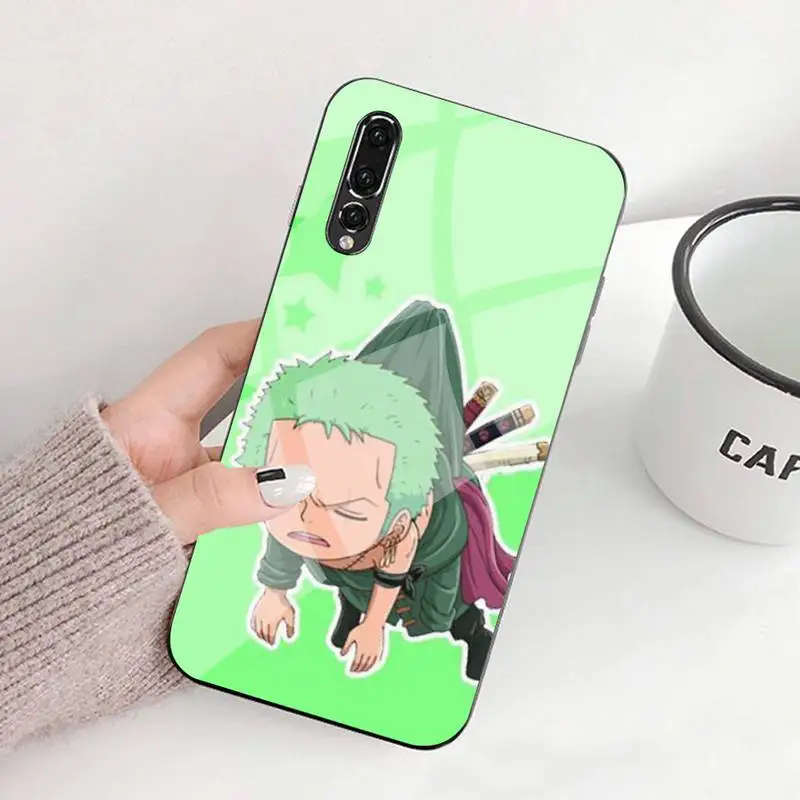 

0 Cartoons One Piece Phone Case Tempered Glass For Huawei P20 30 40 Pro Mate 20x 30 40 Pro Nova6 7 Honor 9X 10