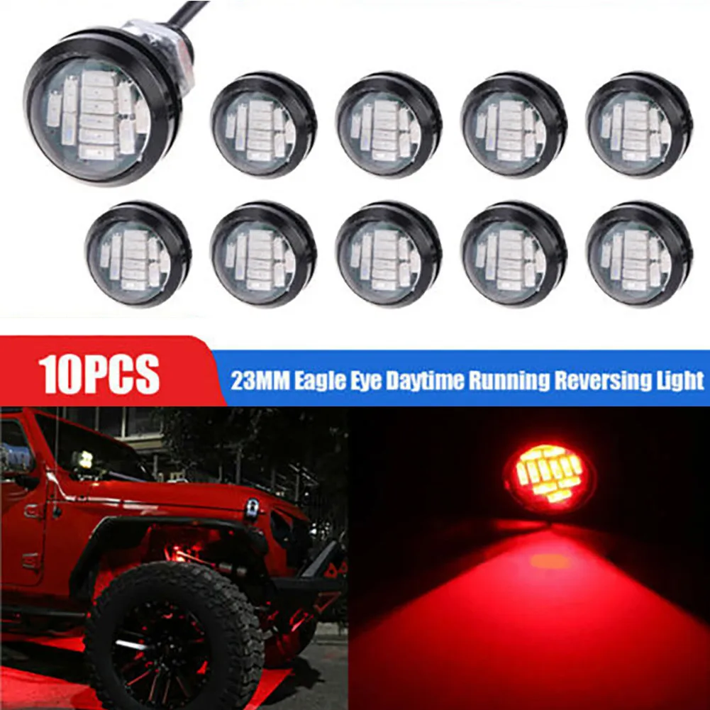 

10pcs Eagle Eye 15W Lights 23mm Backup Car DC12V DRL Daytime Running LED Rock Lamp