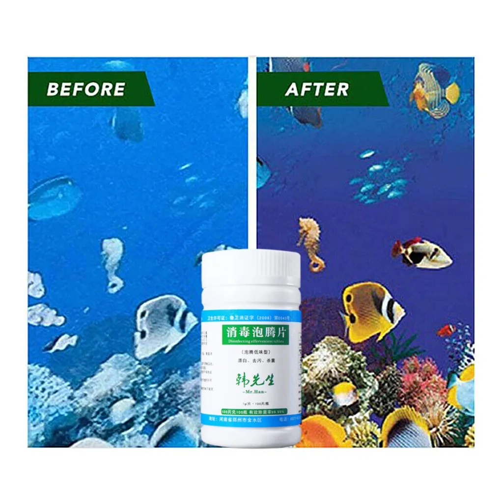 Swimming Pool Cleaning Tablets Disinfection Effervescent Clothes Pills Chlorine tablets Instant Pipes Clea | Дом и сад