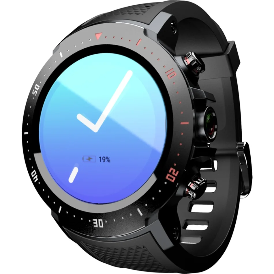 LOKMAT LK04 4G LTE Смарт-часы телефон Android 7,1 четырехъядерный 1,3 ГГц 1 Гб+ 16 Гб 2МП камера gps BT4.0 многофункциональная спортивная модель Smartwatch - Цвет: Черный
