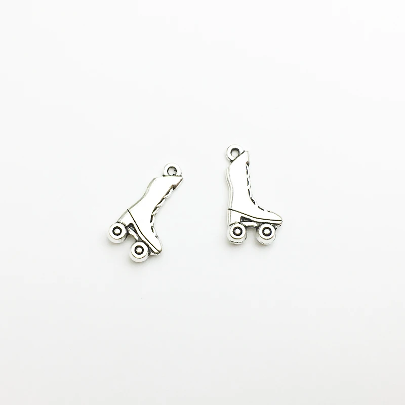 

30 Pieces 21*11mm Antique Silver Color Sport Charms Ice Skates Shoes Charm Pendants for Jewelry Making
