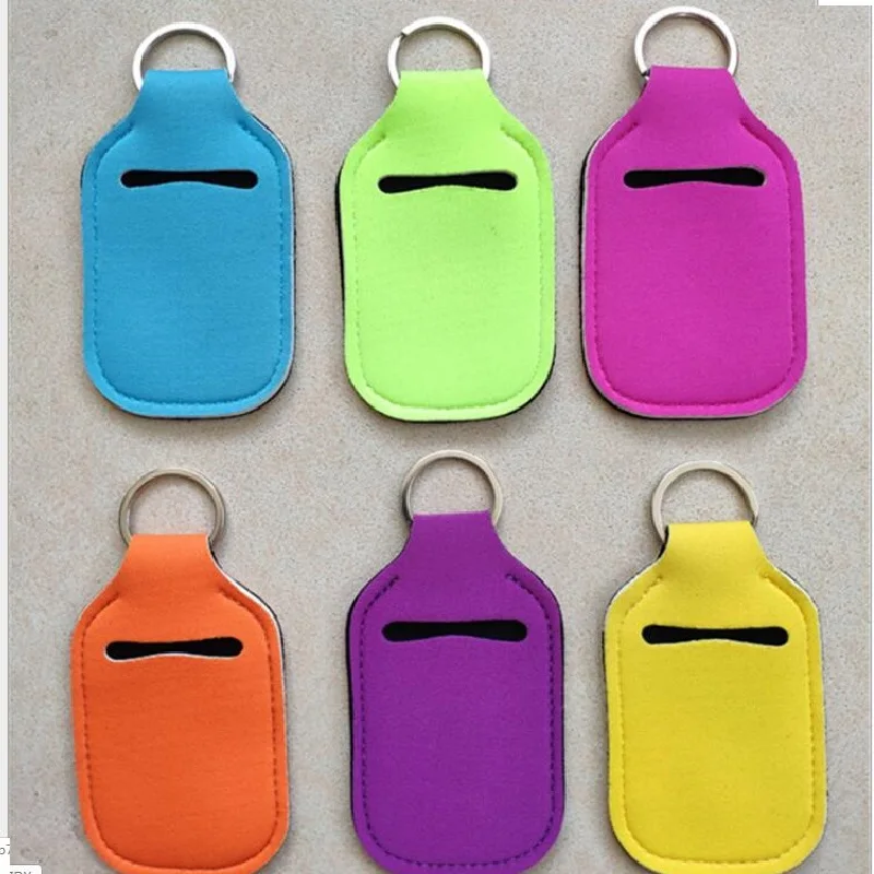 للبيع 500 قطعة علبة أحمر شفاه زجاجة معقّم اليدين حافظة قلادة المفاتيح 30 مللي علبة زجاجة عطر مقاوم للماء ومضاد للسقوط