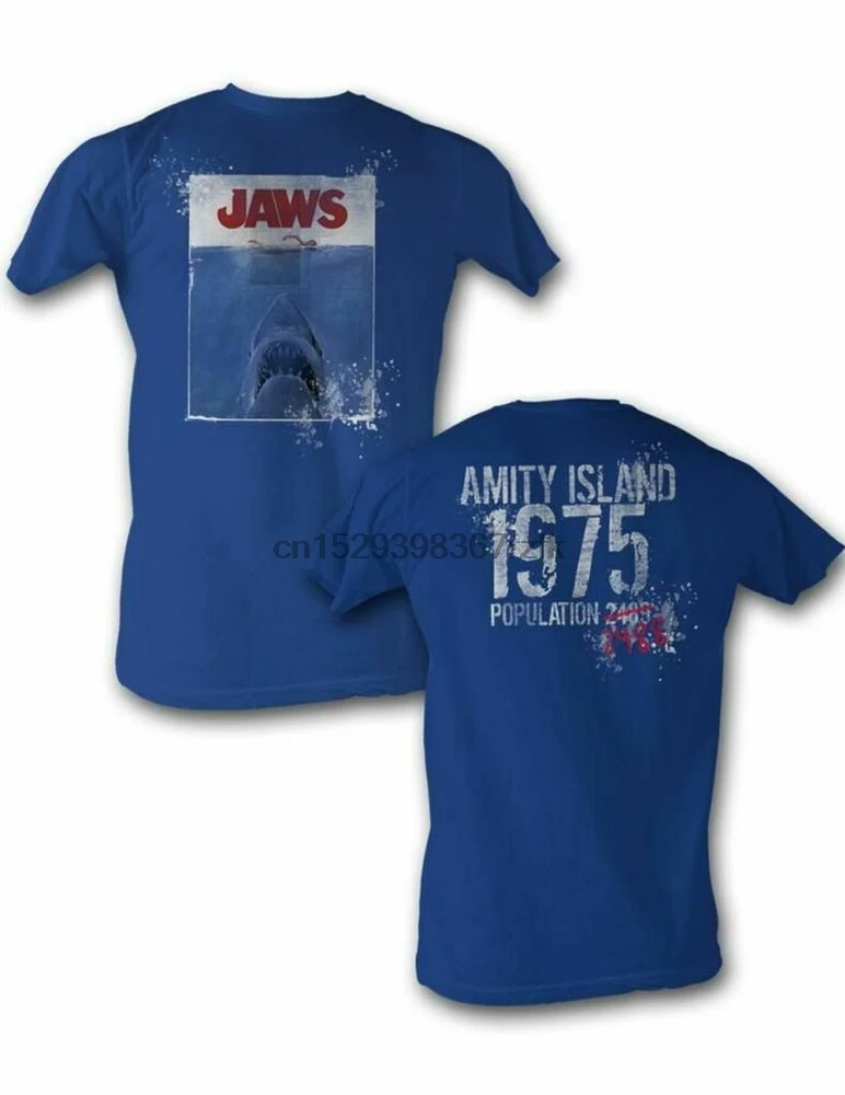 Jaws 1975 Royal взрослая футболка|Мужские футболки| |