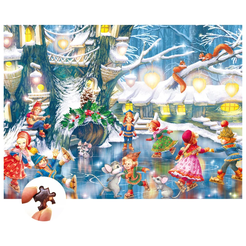 

Wooden Toys Jigsaw Puzzle 1000 Pieces Interactive Games for Adults and Children to Decorate Homes Dancing on the Ice