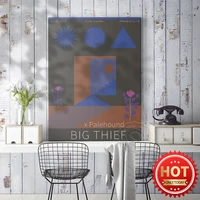rock band big thief art poster vintage geometry abstract flower sun pattern canvas painting decor wall picture idea gift print