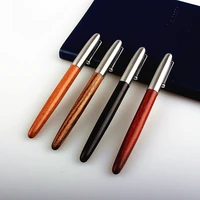 luxury high quality classic metal wood fountain pen 0 38 nib calligraphy pens writing stationery office school supplies