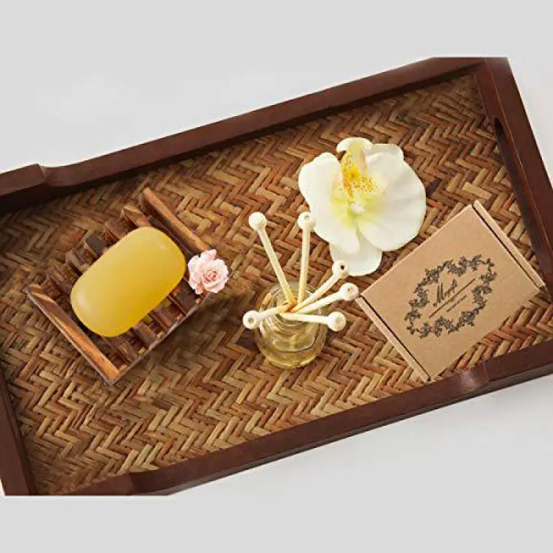 Деревянный чехол для мыла ручной работы ванной комнаты поднос натурального