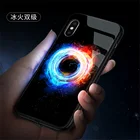 Чехол с подсветкой для iPhone 12, чехол из закаленного стекла для iPhone 11, 12, 13 Pro Max, 6, 7, 8 Plus, X, Xr, Xs Max, 12 Mini