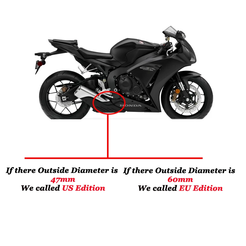 Slip On выхлопных газов для HONDA CBR1000RR 2008-2016 полный Системы мотоцикл выхлопной