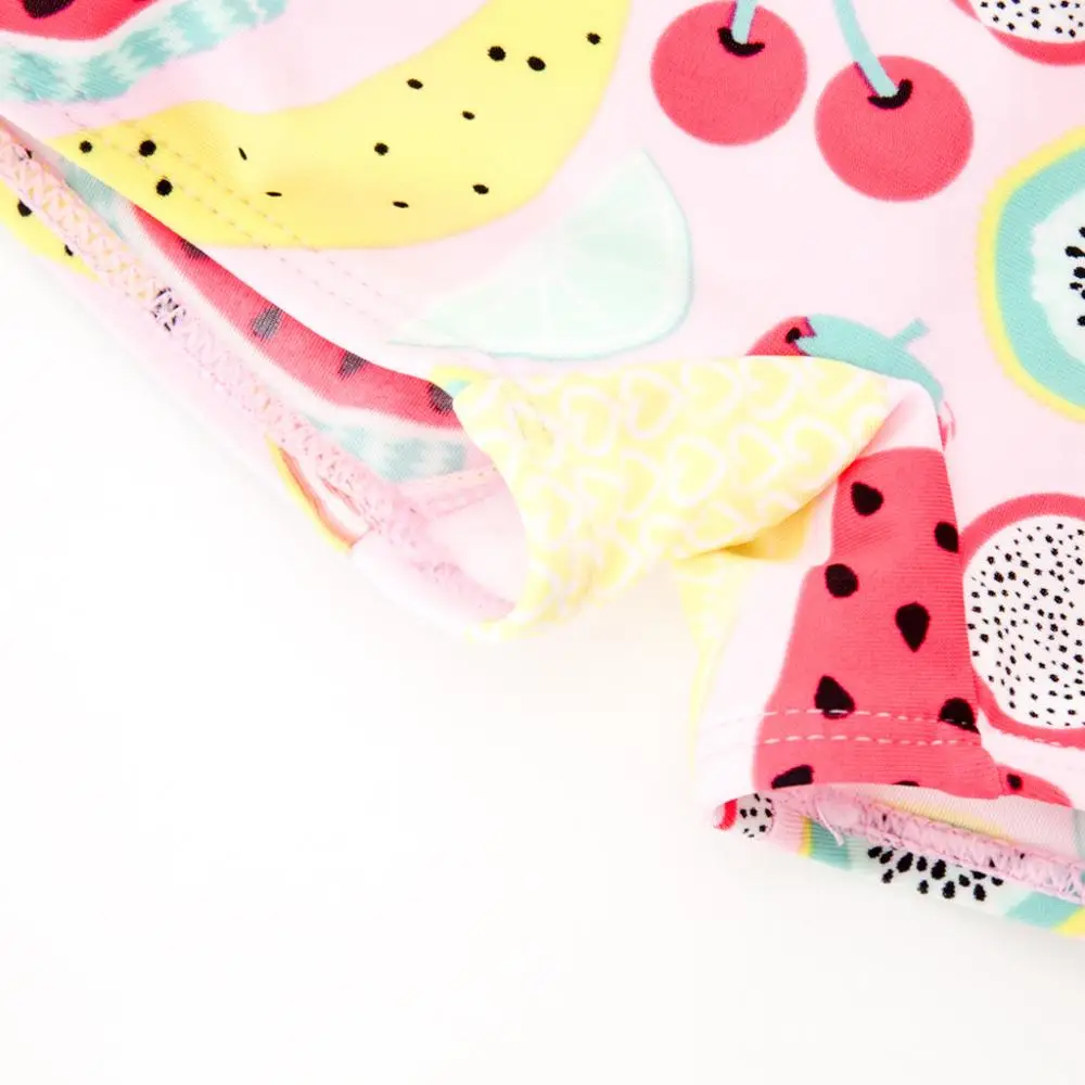 Fruit Print Ruffles Camis Swimsuit Set for Girl Sleeveless Two Piece Beach Bikini Baby Bathing Suit Children #20 | Детская одежда и