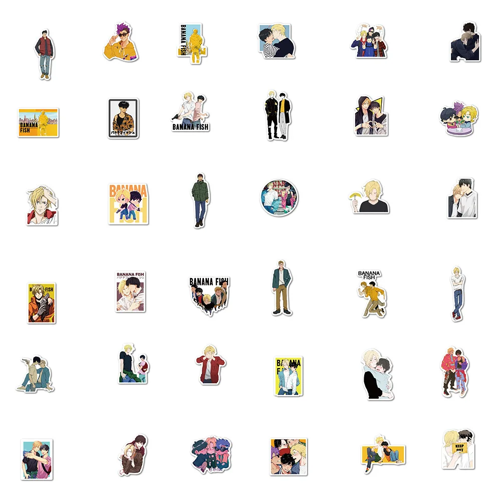 

10/30/50/100PCS Japan Anime BANANA FISH Graffiti Sticker For Suitcase Guitar Car Skateboard PVC Sticker Toy Boys Girls Gift