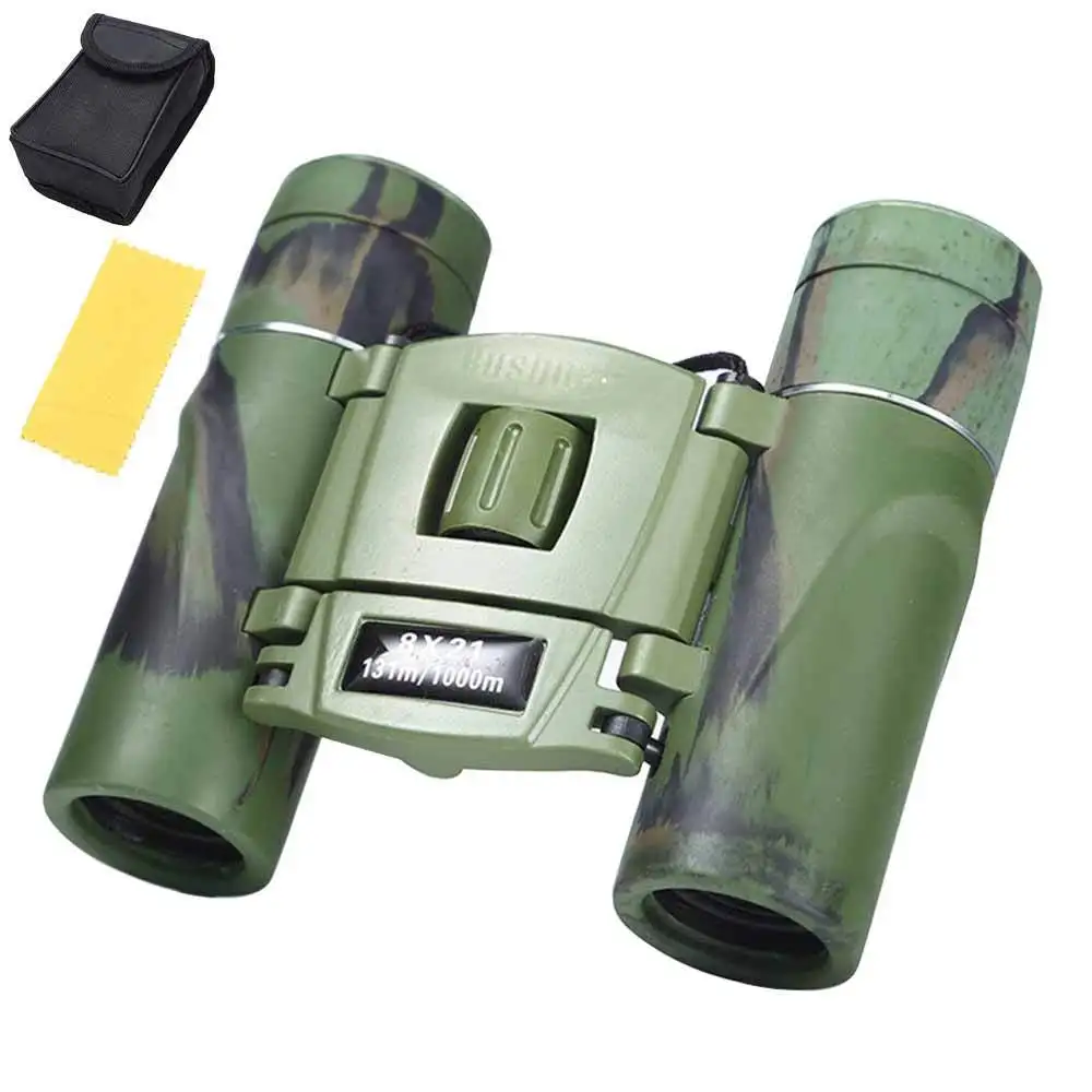 

Outdoor Compact Prism Binocular Kids Watching Sightseeing Lightweight BAK4 Waterproof For Climbing 8x21 Bird Folding Telescope P