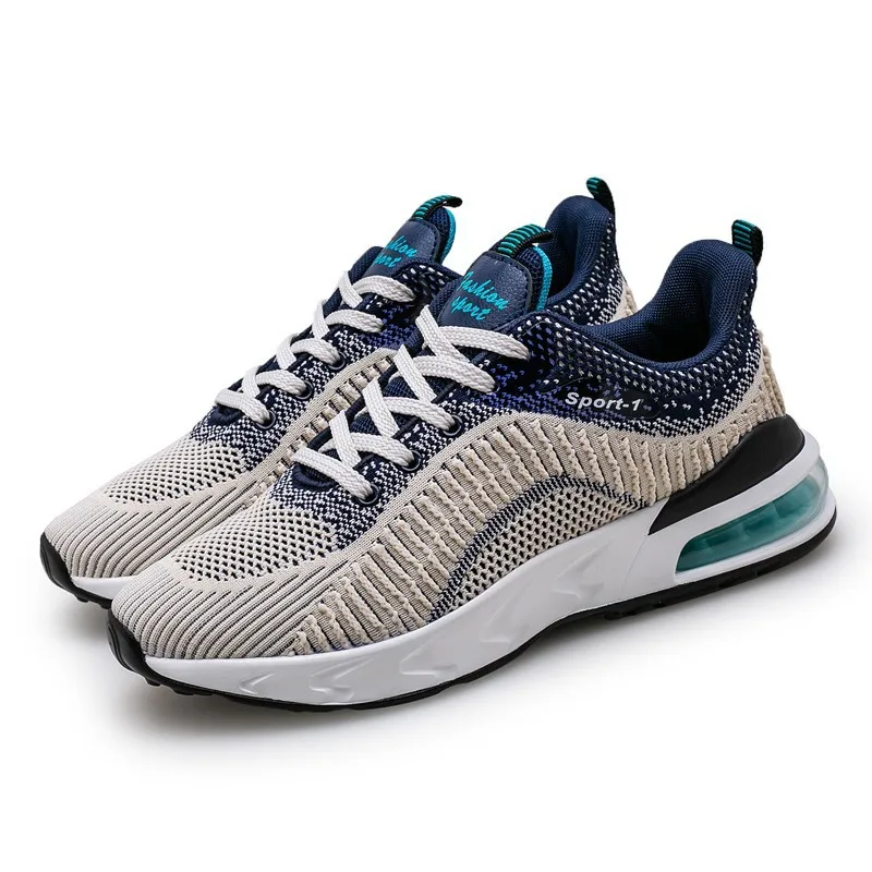 

Men Lightweight Breathable Mesh Casual Shoes 2022 New Men Shoes Flying Woven Sports Shoes Air-Cushion Running Shoes Zapatillas