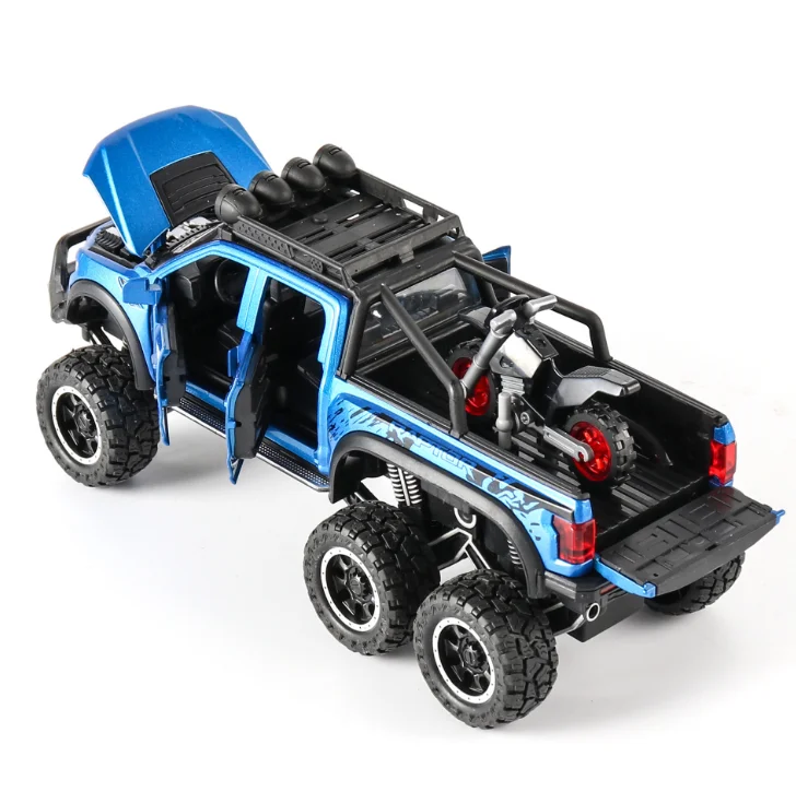 1:32 Ford Raptor F150 большая колесная литая модель автомобиля со звуковым светильник