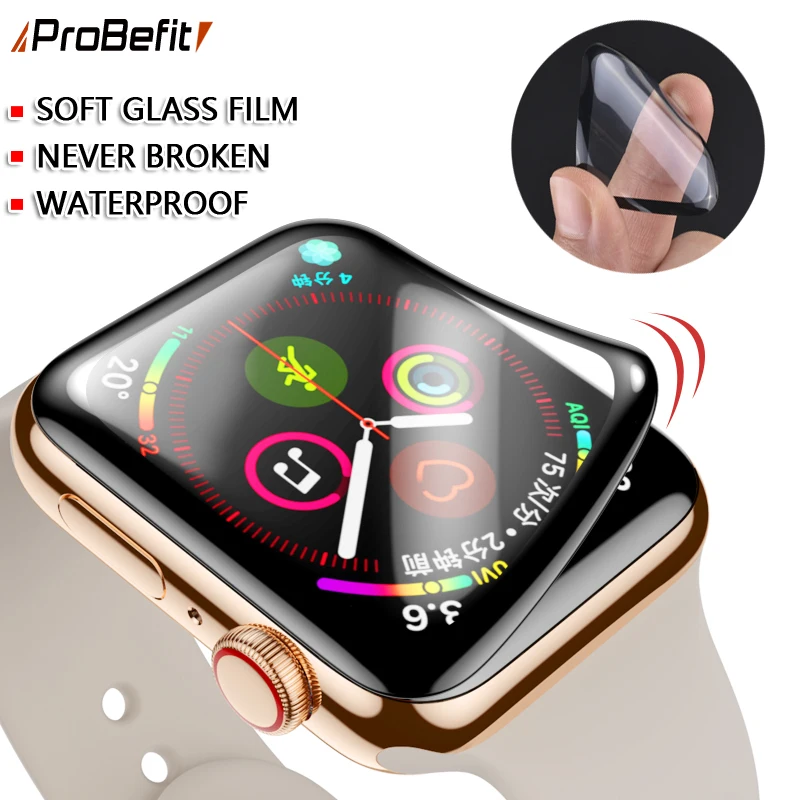 

waterproof screen protector for apple watch 5 4 3 38MM 40MM 44MM 42MM (Not Tempered Soft glass) film for Iwatch 4/5/6/SE