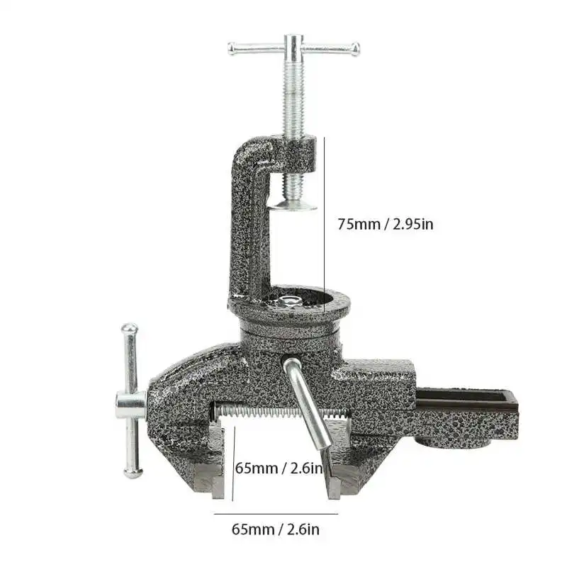 65 мм Мини деревообрабатывающий тиски 360 градусов чугунный зажим на Аппаратные