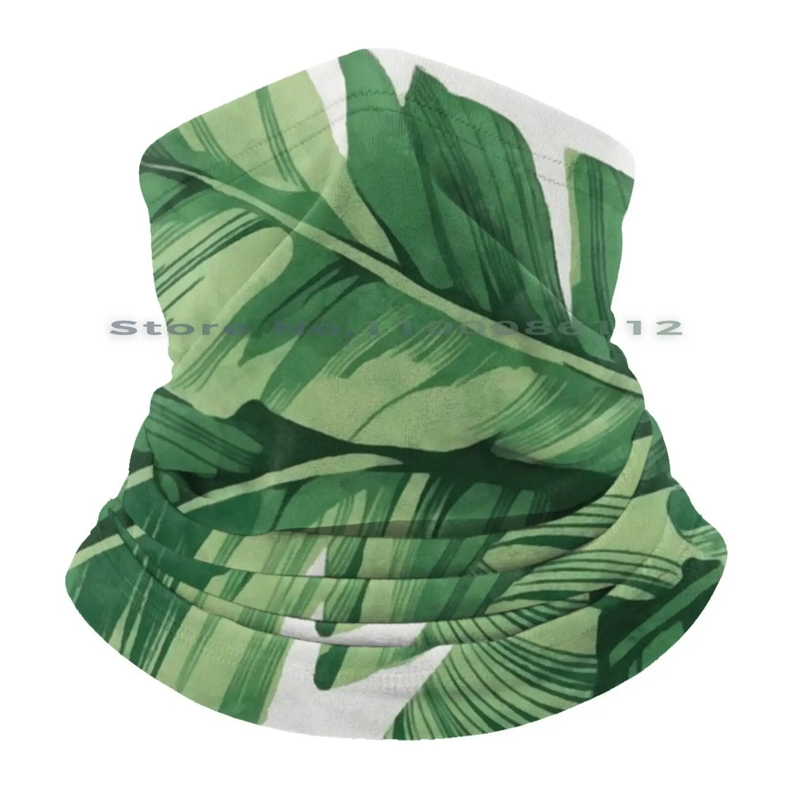 Трикотажная Шапка-бини с рисунком банановых листьев |