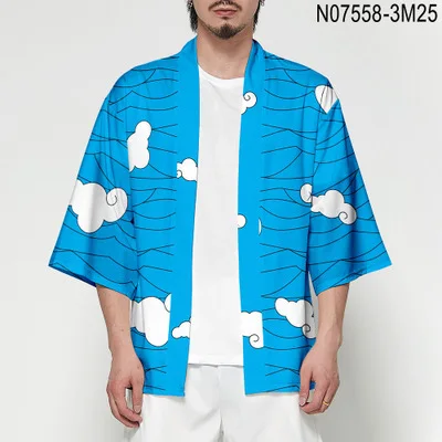 

Demon Slayer Kimetsu no Yaiba 3D Printing Trendy Riman Kimetsu No Yaiba Anime Peripheral Tanjirou Kimono Cloak Haori