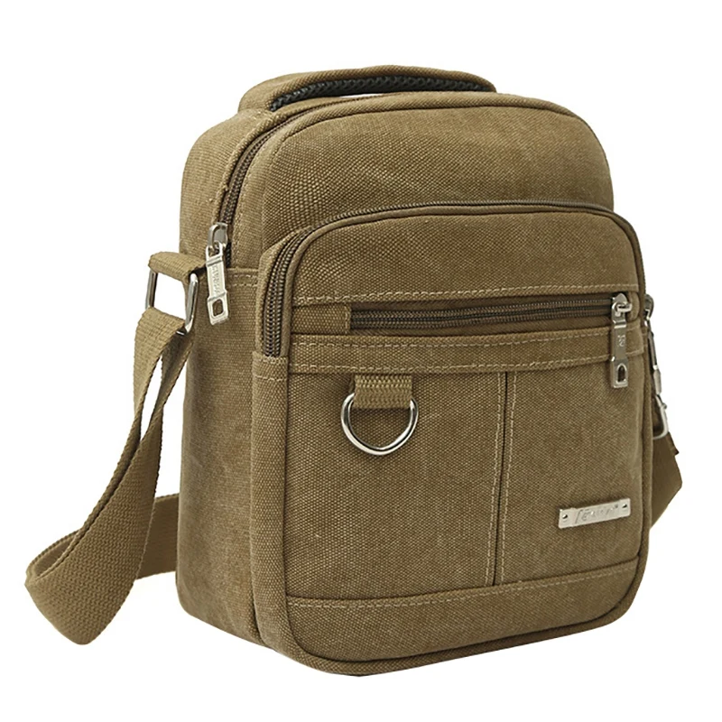 Мужская сумка на плечо Холщовая Сумка для мужчин мессенджер повседневные