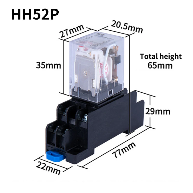 1 шт. HH52P MY2NJ DPDT маленькая катушка общий электромагнитный промежуточный релейный