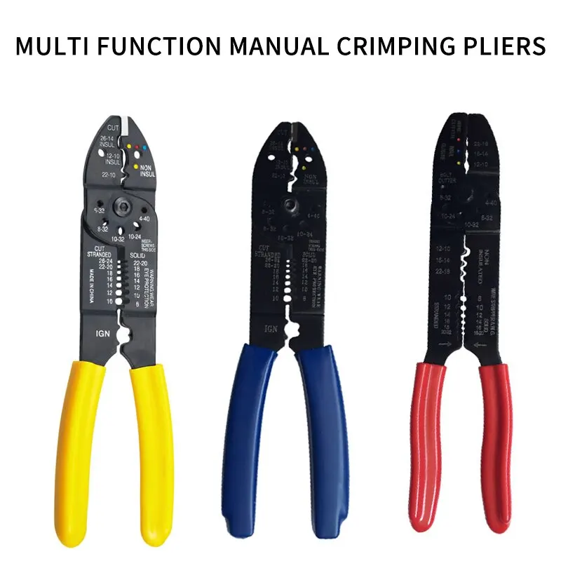 

Free Shipping Multitool Crimping Pliers Electrical Terminals Combination Multi Tool Wire Stripper Cut Alicates Electricos FS-051