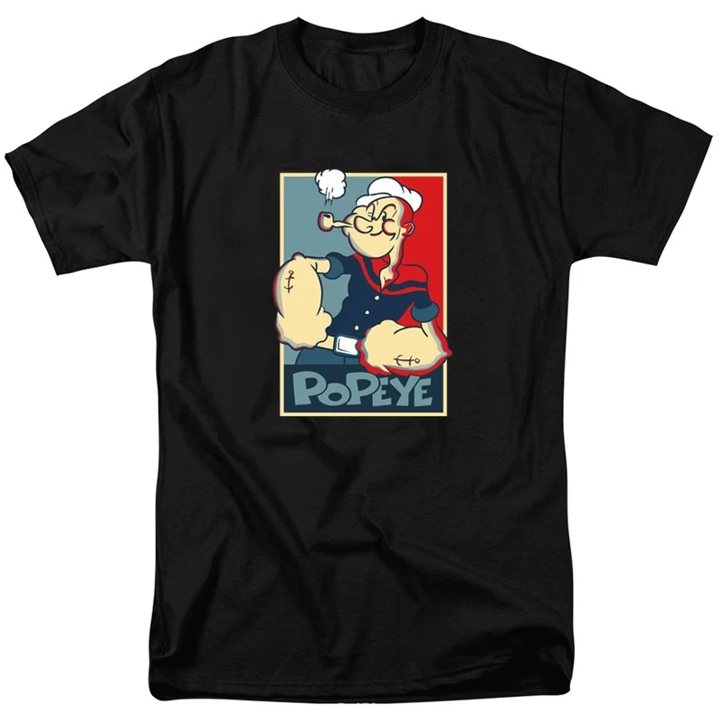 Popeye Корейская кавайная футболка с коротким рукавом мужская женская в стиле